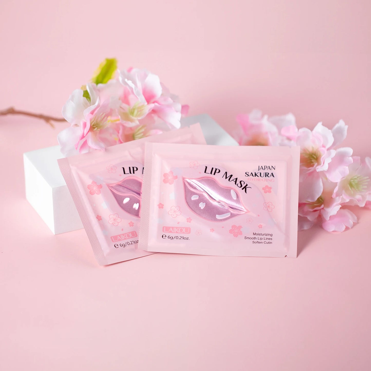 LAIKOU Sakura Skincare Set Hydration Toner Lip Mask Mud Mask