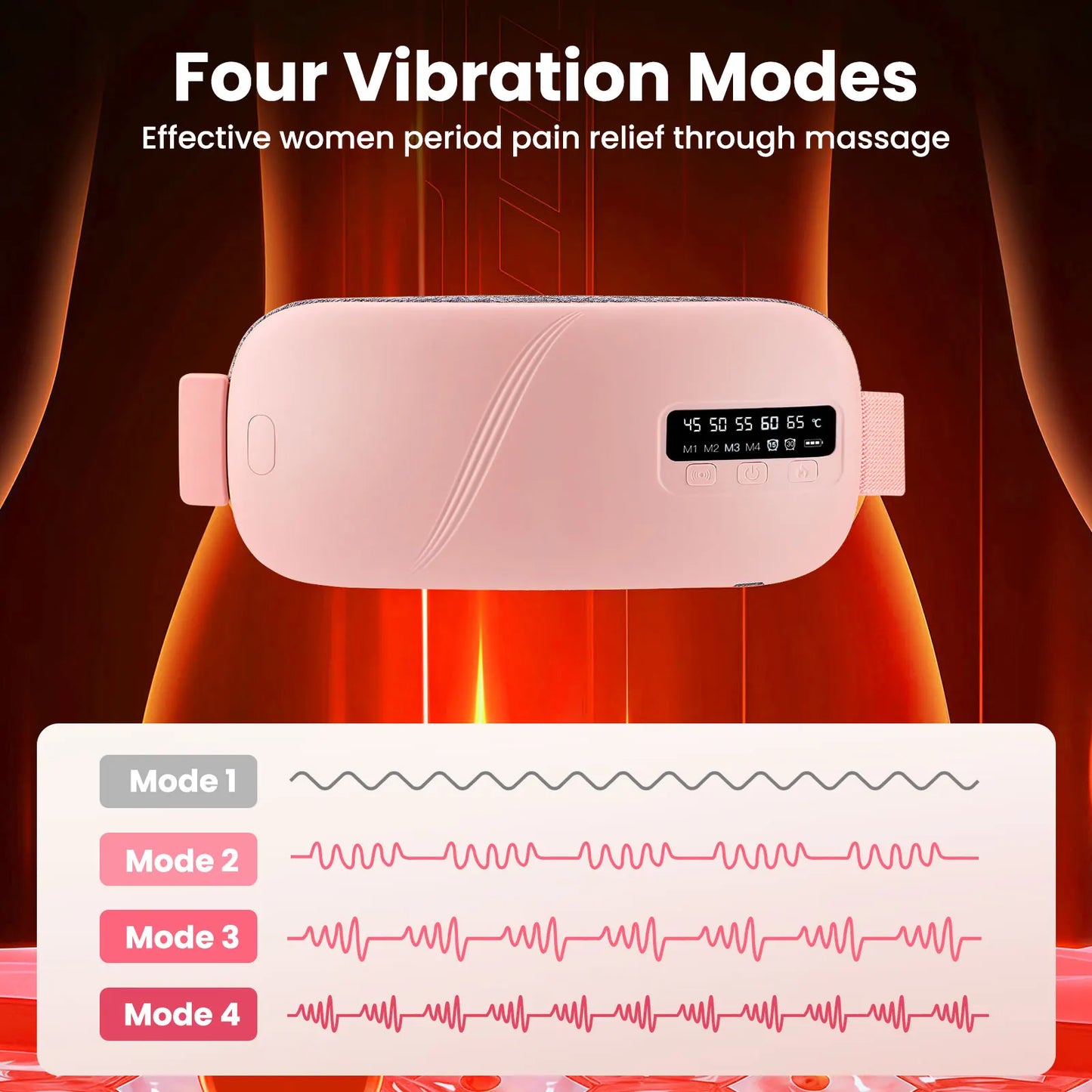 PASTSKY 5 Modes Electric Heating Waist Massage Belt