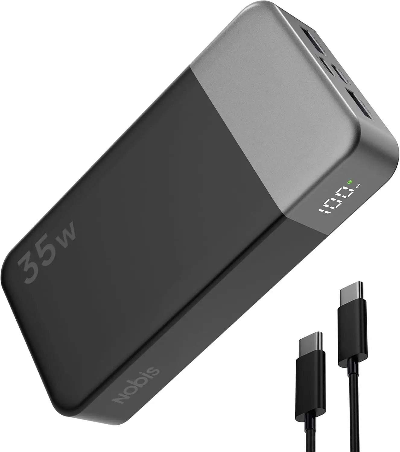 NOBIS Portable Charger, 20000mAh Power Bank, 35W Power Bank Fast Charging, Battery Pack with C to C Cable, Battery Bank