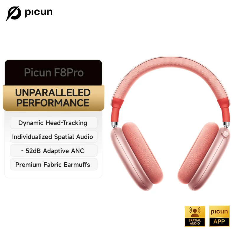 Picun F8 Pro ANC Wireless Headphones with 3D Spatial Audio