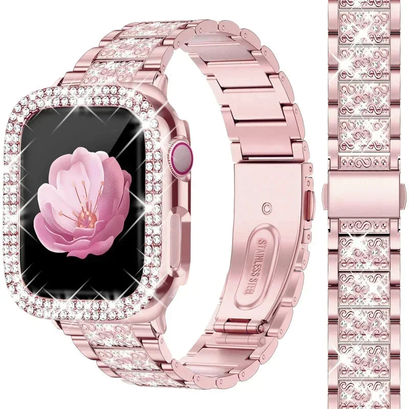 PEO Diamond Case and Strap for Apple Watch SE Unisex