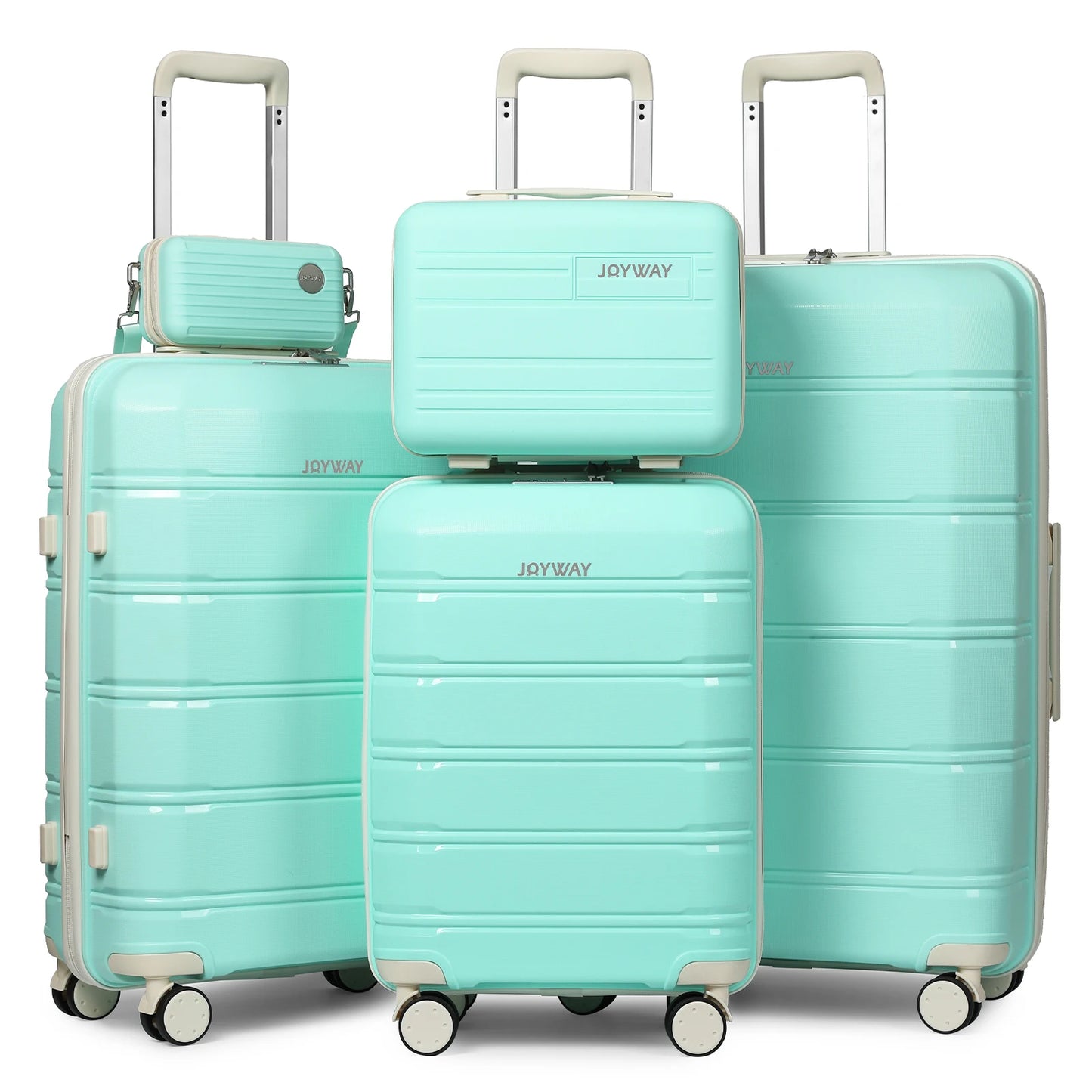 JoywayCN Travel Luggage Sets 5-Piece Carry-On Spinner Suitcase Set