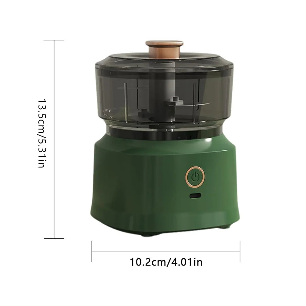 Electric Mini Food Chopper USB Rechargeable Garlic Onion Meat Grinder 350ML Portable Kitchen Food Processor