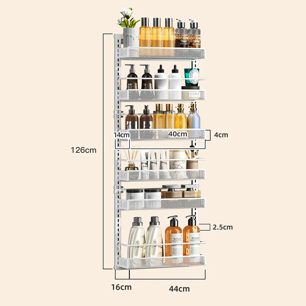 HiMISS Six Tier Over Door Pantry Organizer With Adjustable Baskets