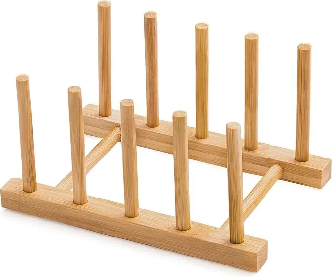 Bamboo Dish Drying Rack for Kitchen Counter and Cabinet Storage