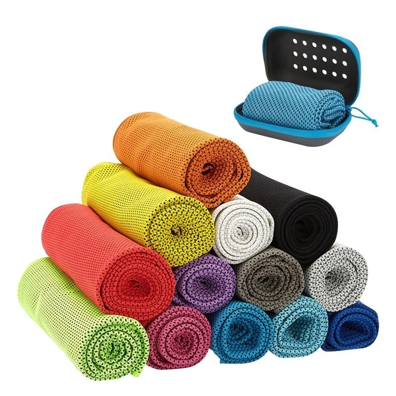 Quick Dry Cooling Towel With Storage Box For Sports