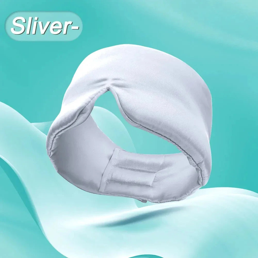 Mulberry Silk Sleep Mask With Adjustable Headband For Travel