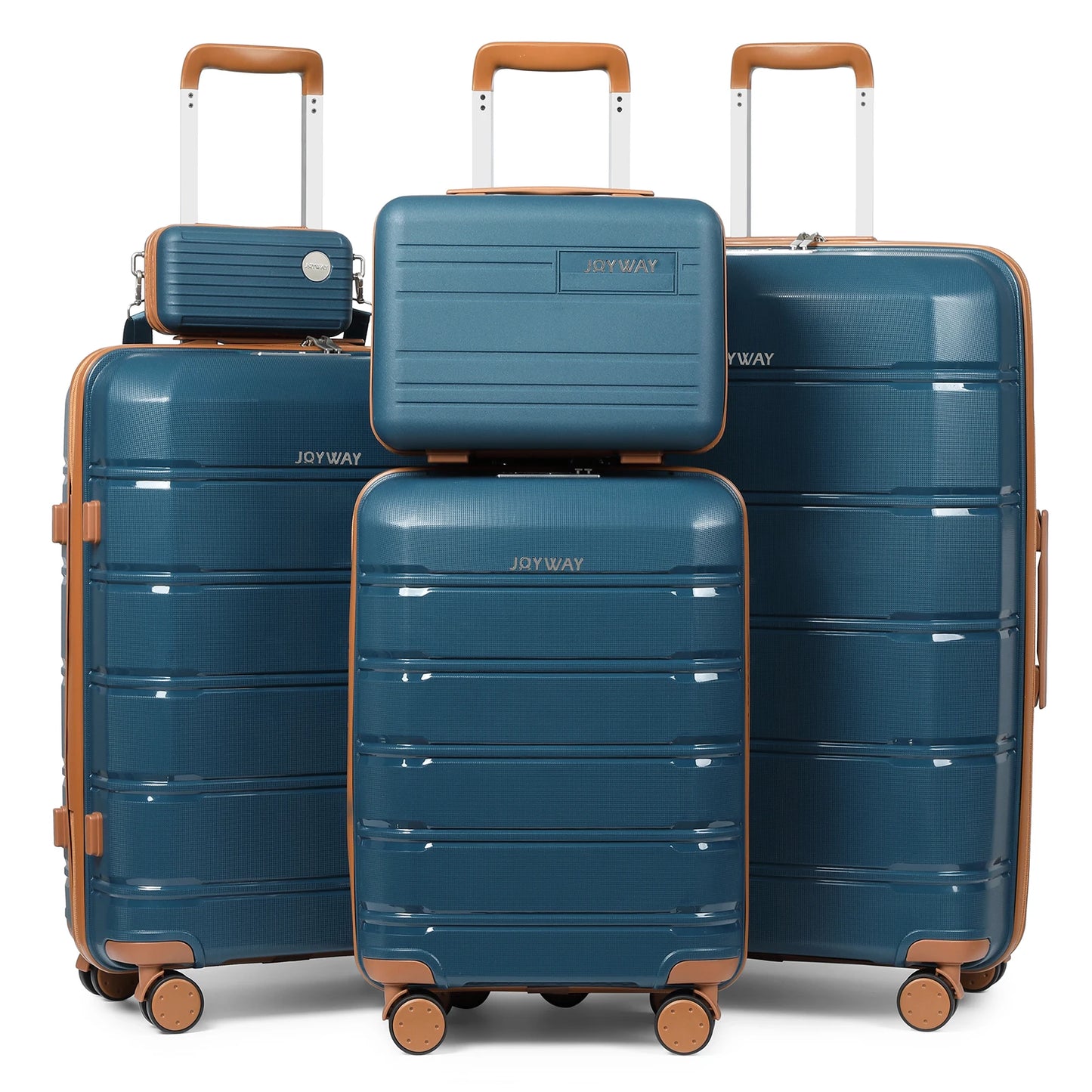 JoywayCN Travel Luggage Sets 5-Piece Carry-On Spinner Suitcase Set