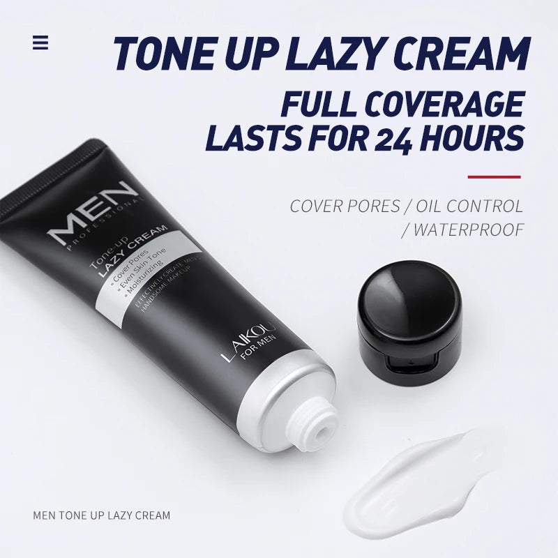 Laikou Men Skincare Set Four Piece Lazy Cream Cleanser Toner