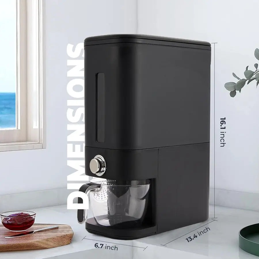 Rice Storage Container Airtight Dispenser with Sponge and Measuring Cup