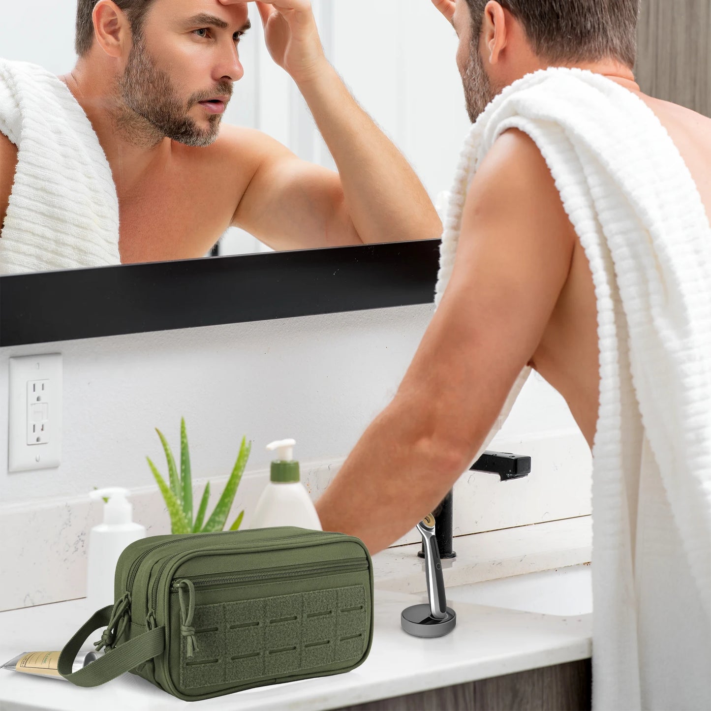 ReFire Gear Tactical Toiletry Bag With Molle Pouches