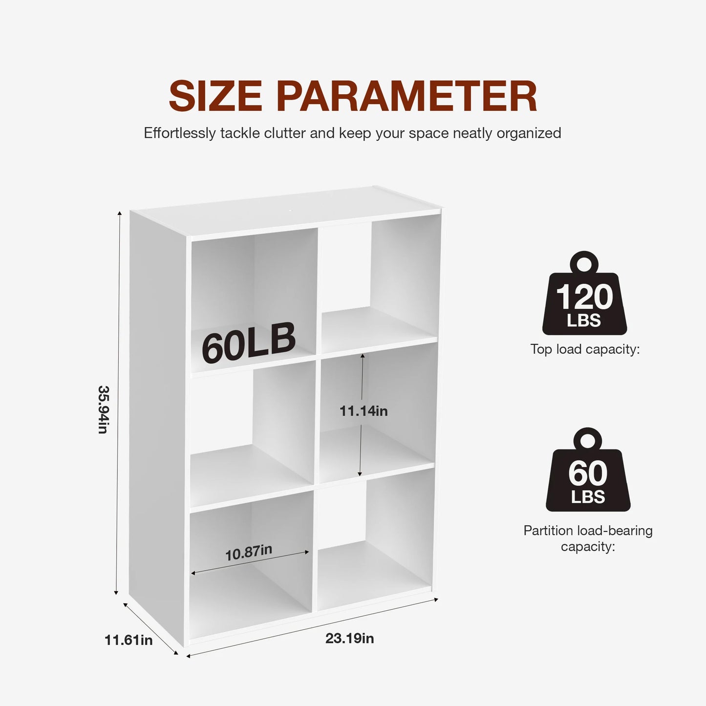 JHK 9 Cube Wood Storage Organizer Bookcase For Living Room
