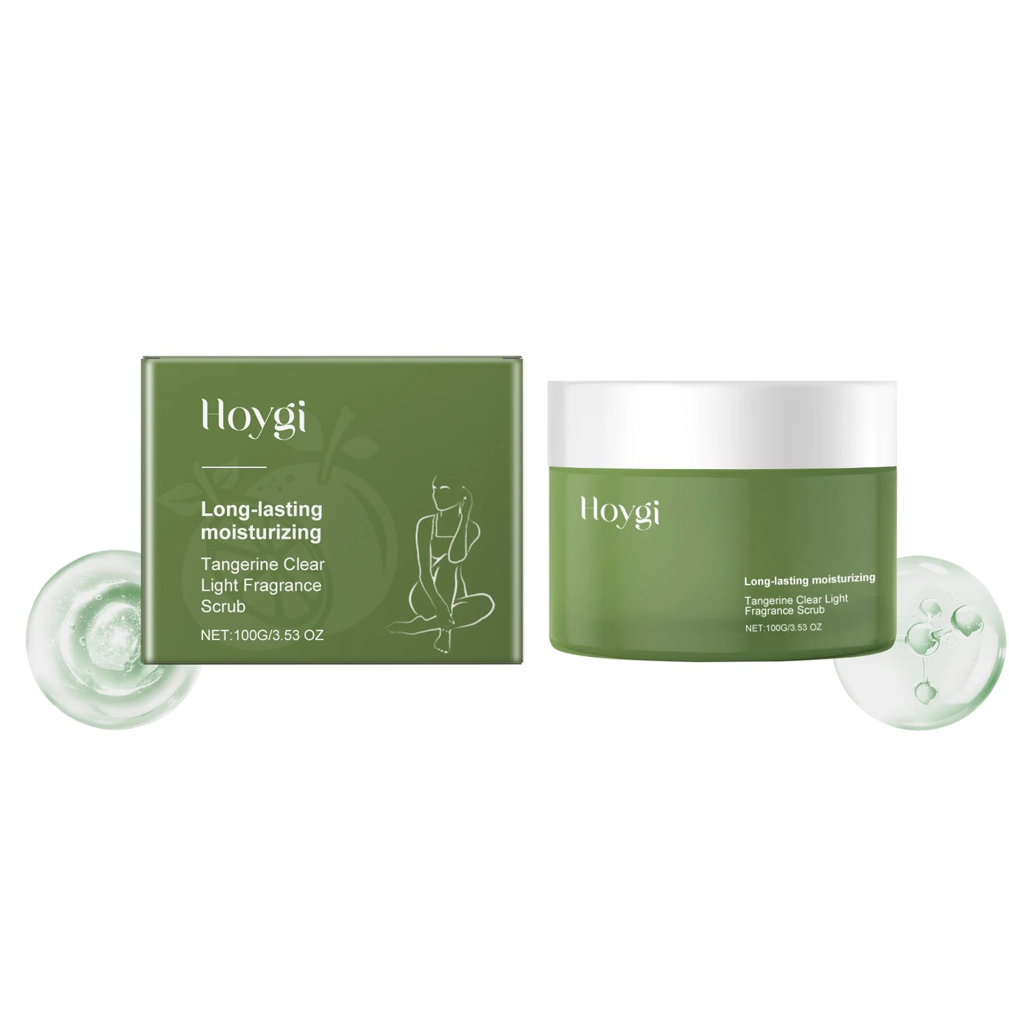 Rose/Tangerine/Cedarwood Body Scrub, Triple Scent Exfoliating & Moisturizing, Natural Skin Smoothing Polish