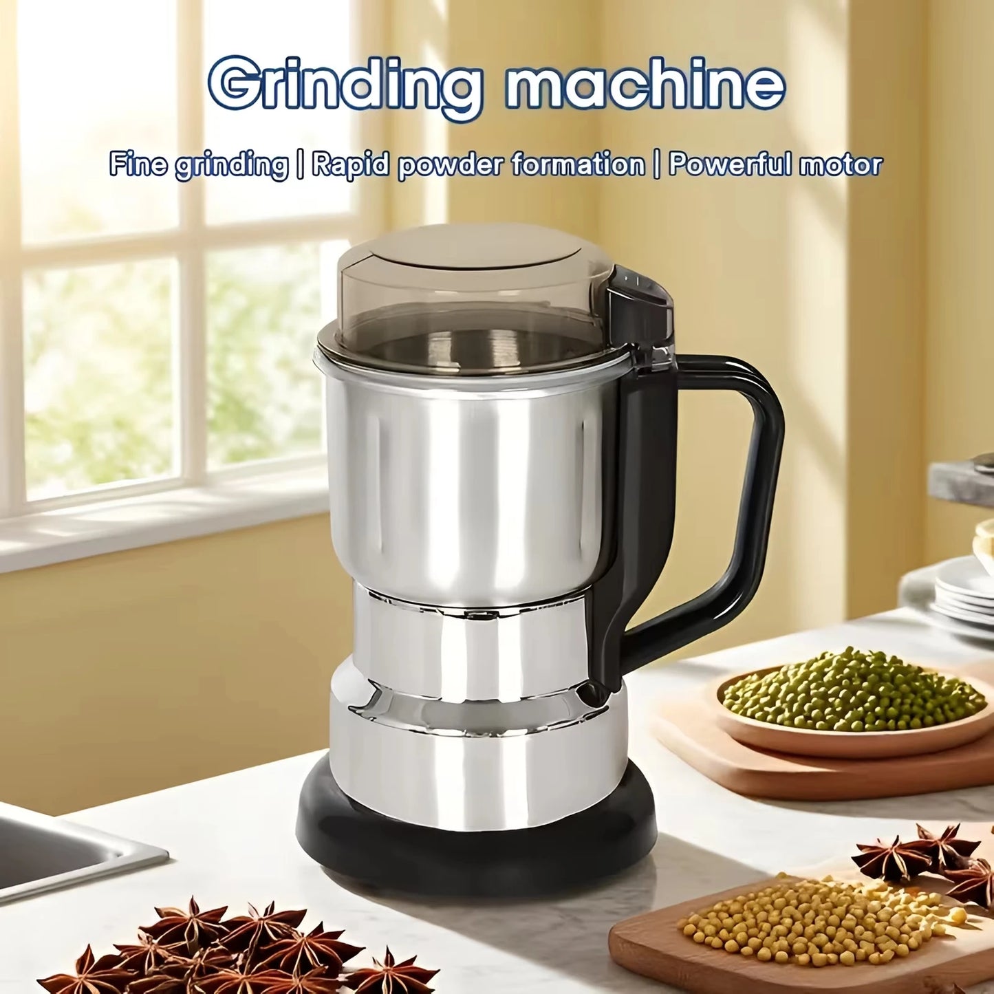 Multifunctional Electric Grinder For Coffee And Whole Grains High Power