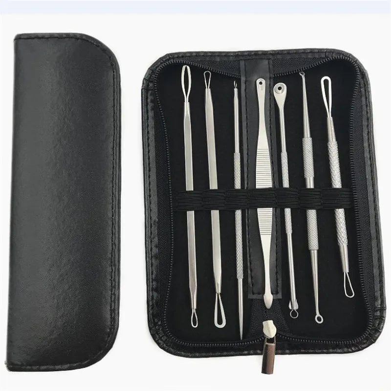 7pcs Acne Blackhead Remover Needles to Remove Blackheads Black Spot Extractor Stainless Steel Pimple Removal Skin Care Tools