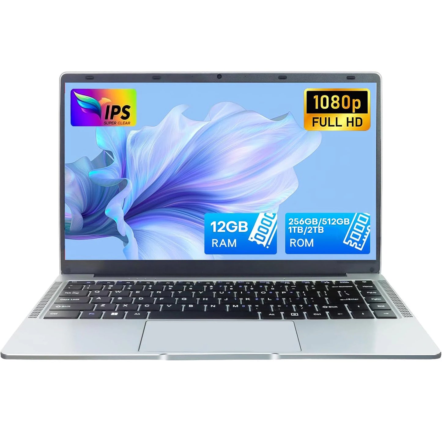 14.1" Windows 11 Pro Laptop | 12GB RAM | Full HD IPS Display | SSD Storage | Lightweight for Work, School & Travel