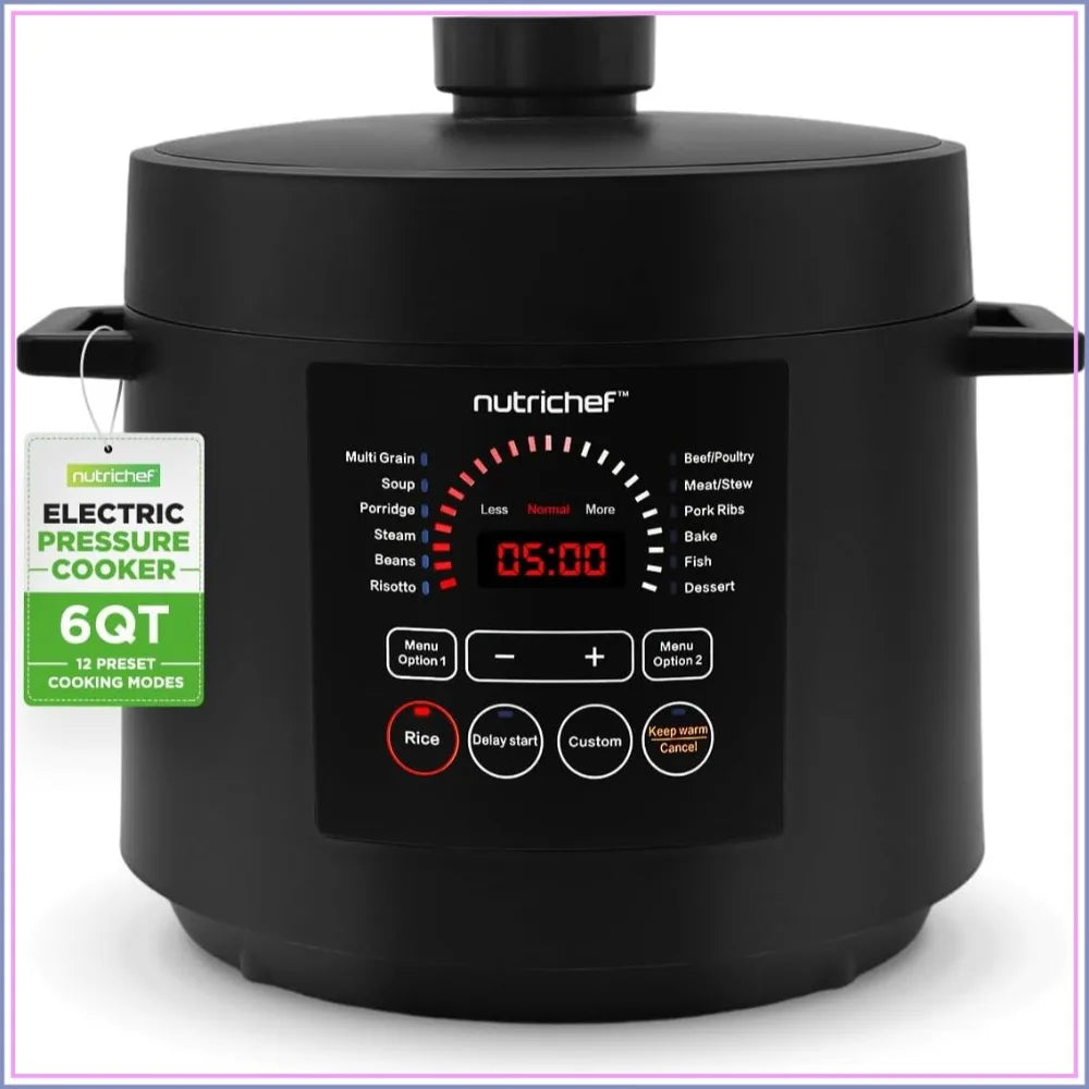 Electric Pressure Cooker With 9 Functions And Digital Timer