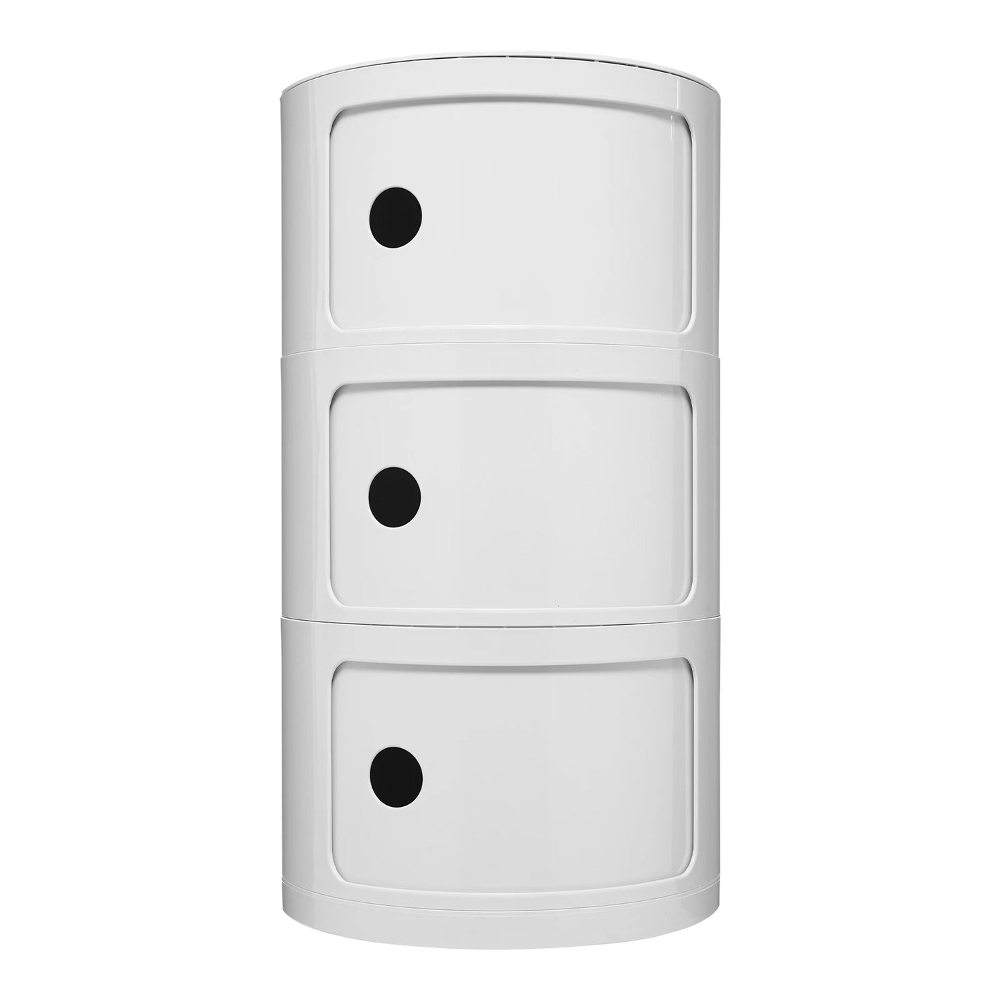 Round Bedside Cabinet With Three Drawers For Living Room