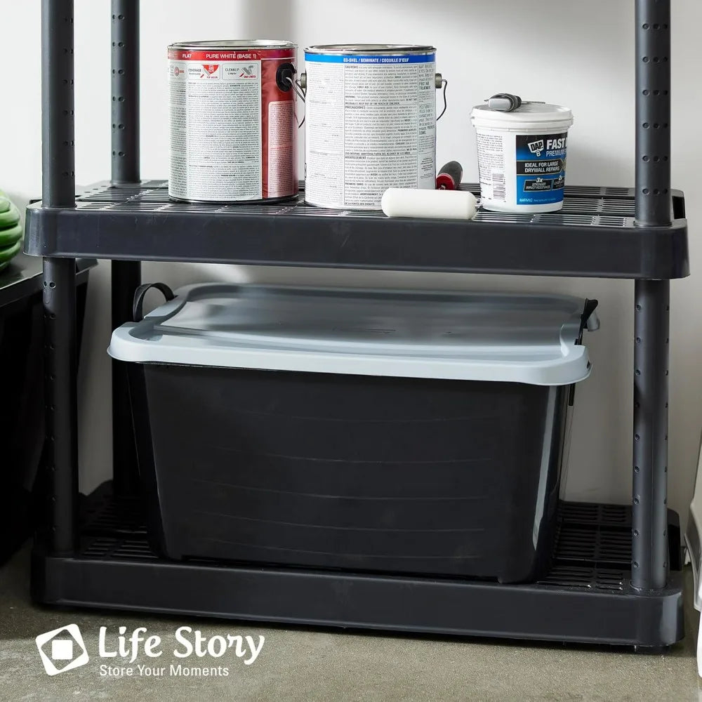 Life Story Stackable Storage Bins With Durable Handles