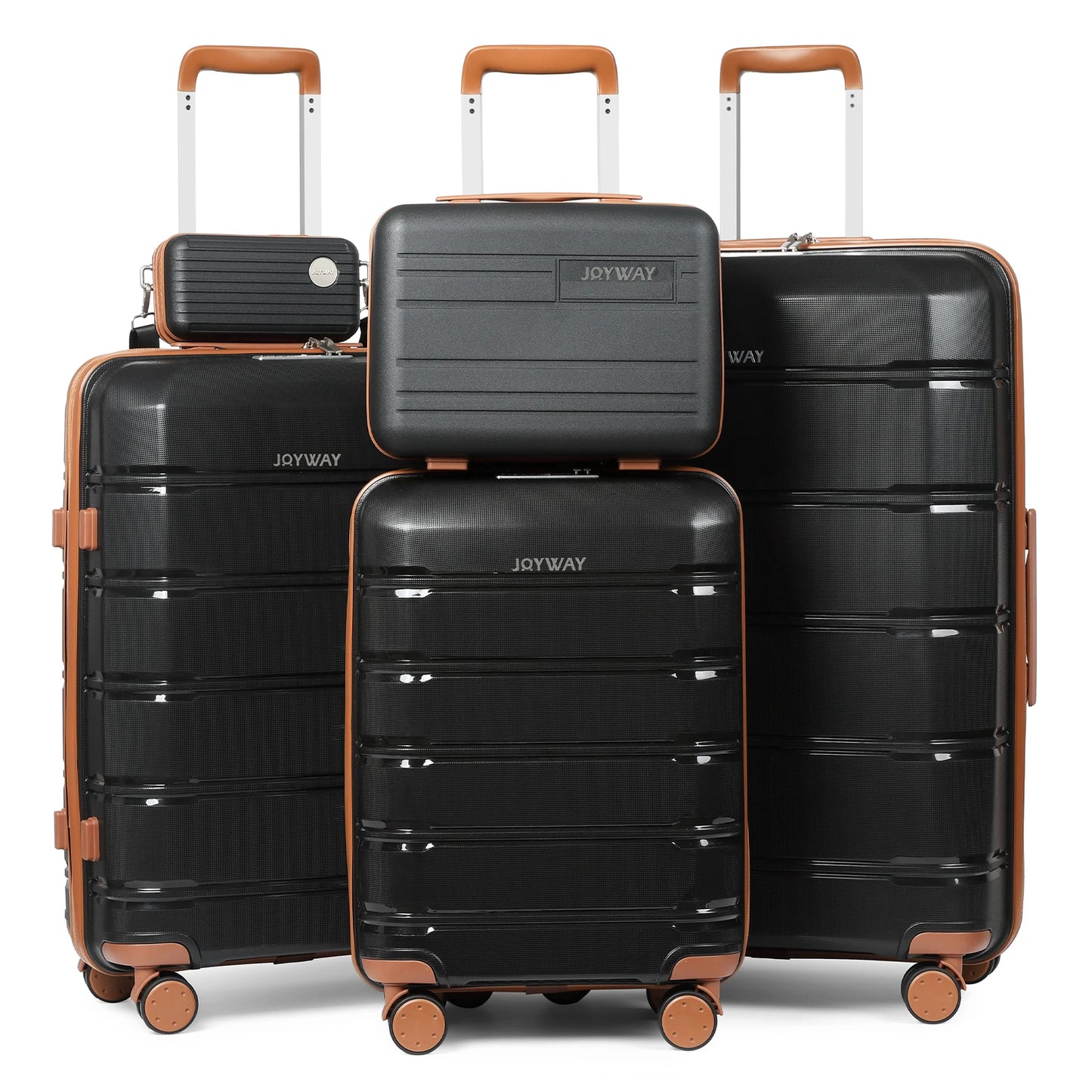 JoywayCN Travel Luggage Sets 5-Piece Carry-On Spinner Suitcase Set