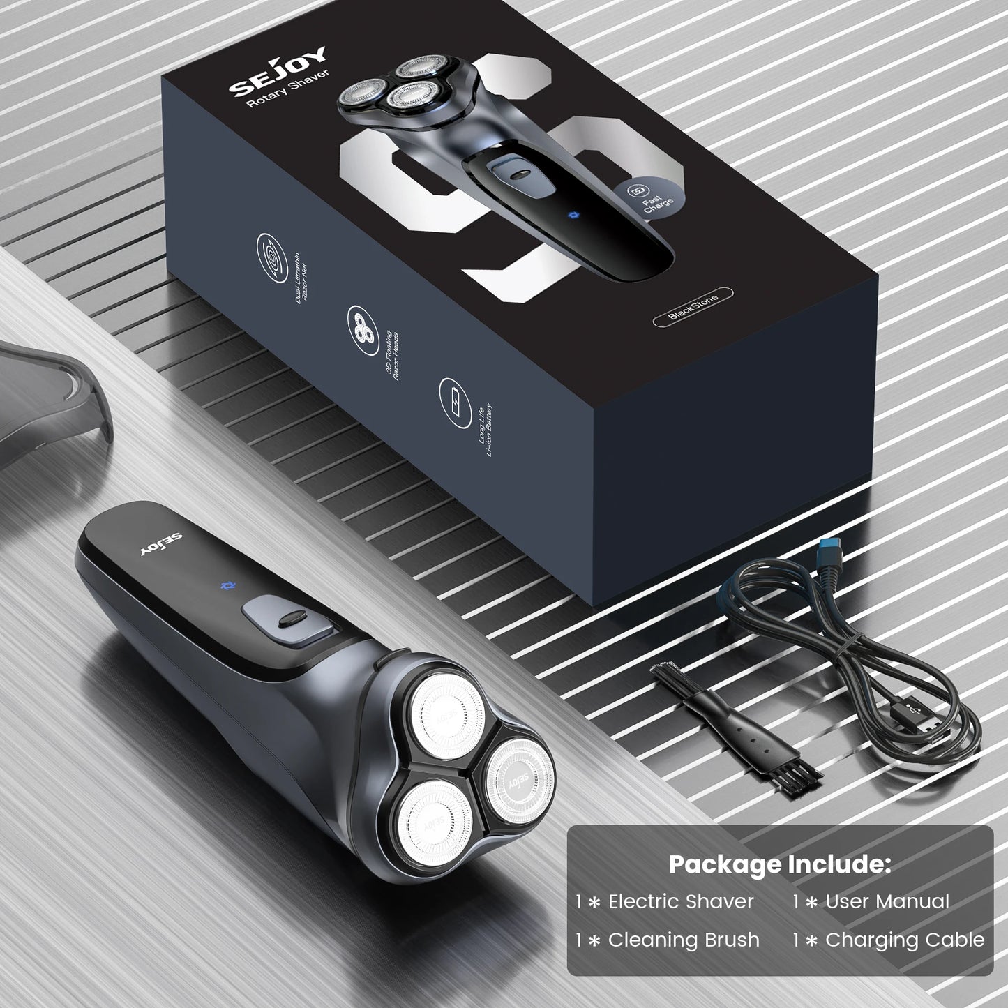 SEJOY BLASTO1 Electric Shaver For Men Rechargeable Razor
