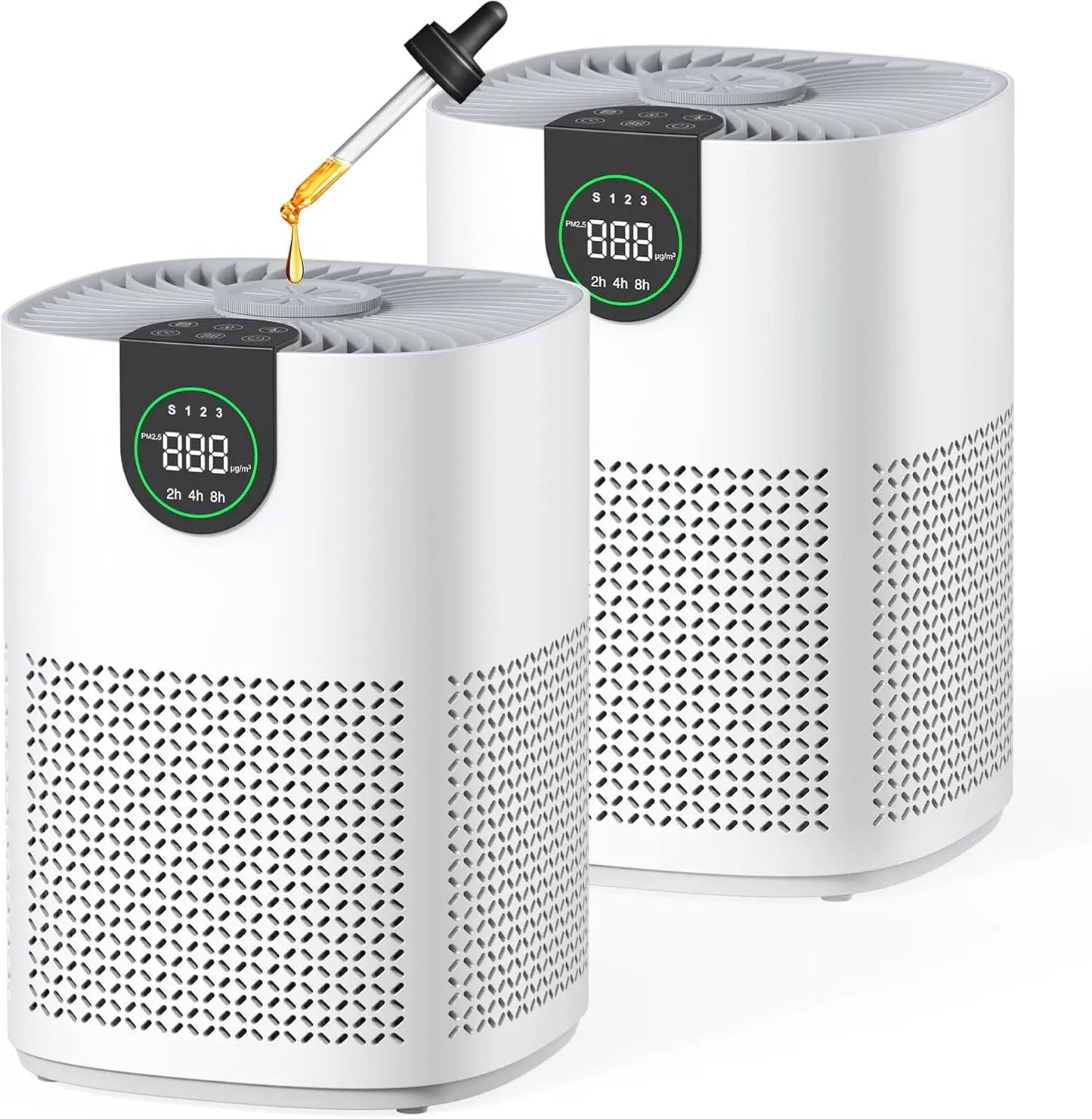 2-Pack Air Purifiers For Large Rooms With H13 HEPA Filter