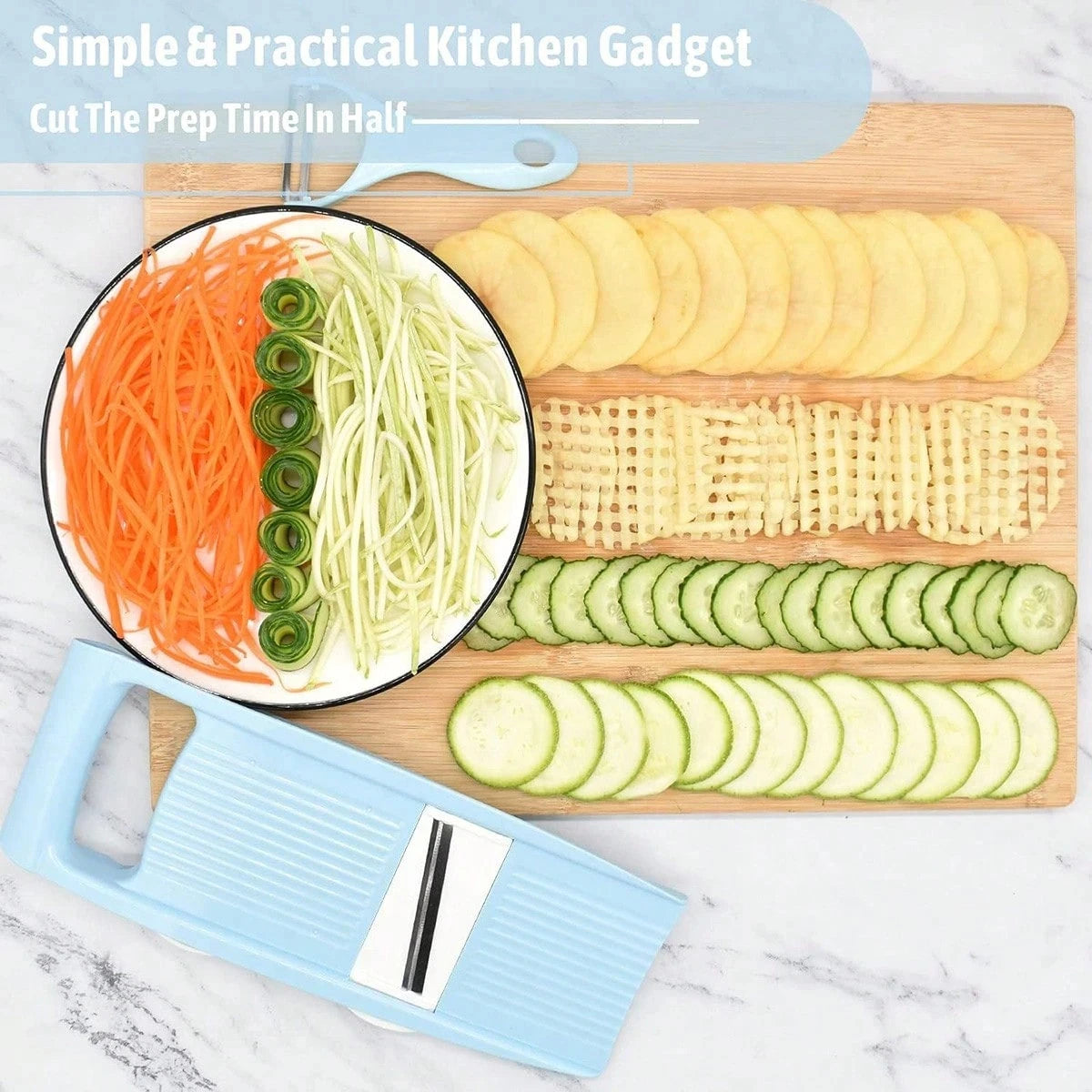 YOCITY 5-in-1 Vegetable and Fruit Slicer and Grater Multifunction Kitchen Tool