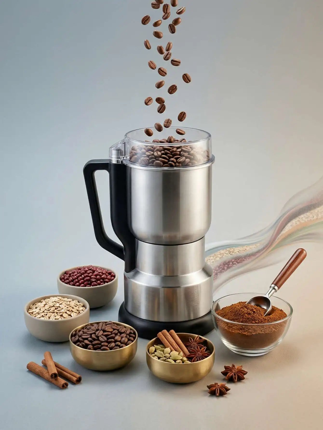 Multi-Functional Electric Grinder For Coffee Spices And Grains