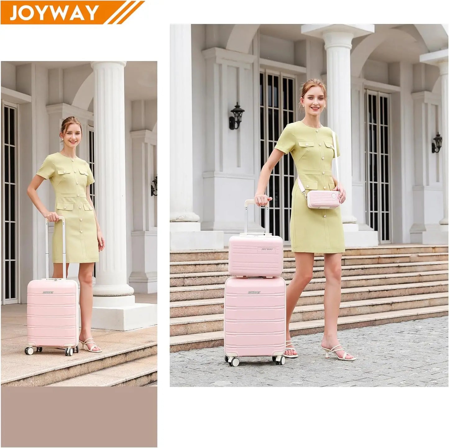 JoywayCN Travel Luggage Sets 5-Piece Carry-On Spinner Suitcase Set