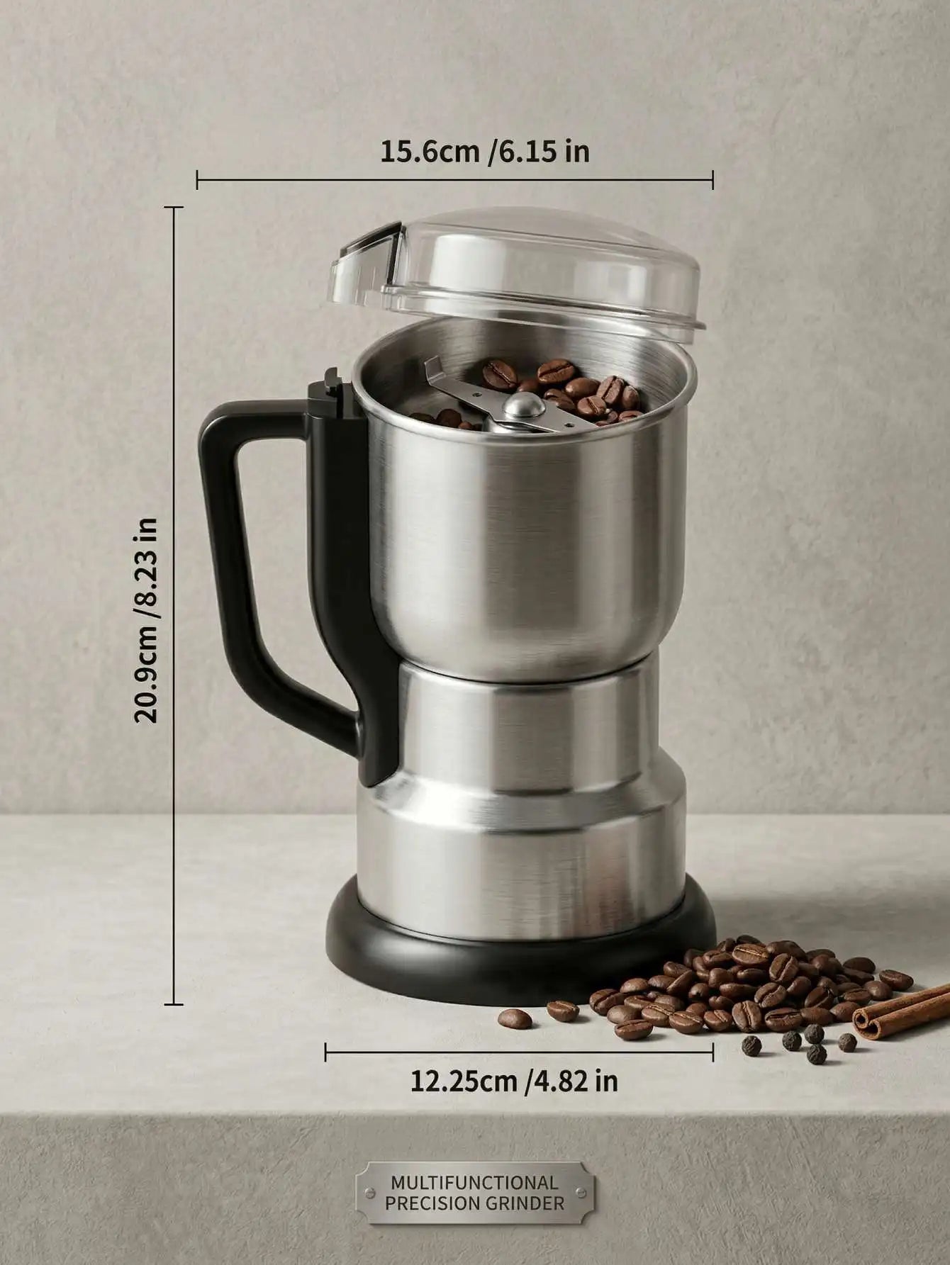 Multi-Functional Electric Grinder For Coffee Spices And Grains