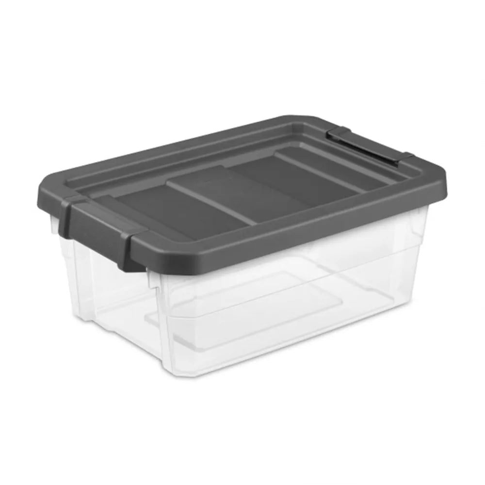 Sterilite Clear Stackable Plastic Storage Bins With Latching Lids