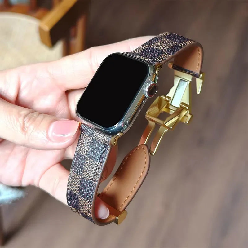 Leather Magnetic Apple Watch Strap Band for Unisex Comfort