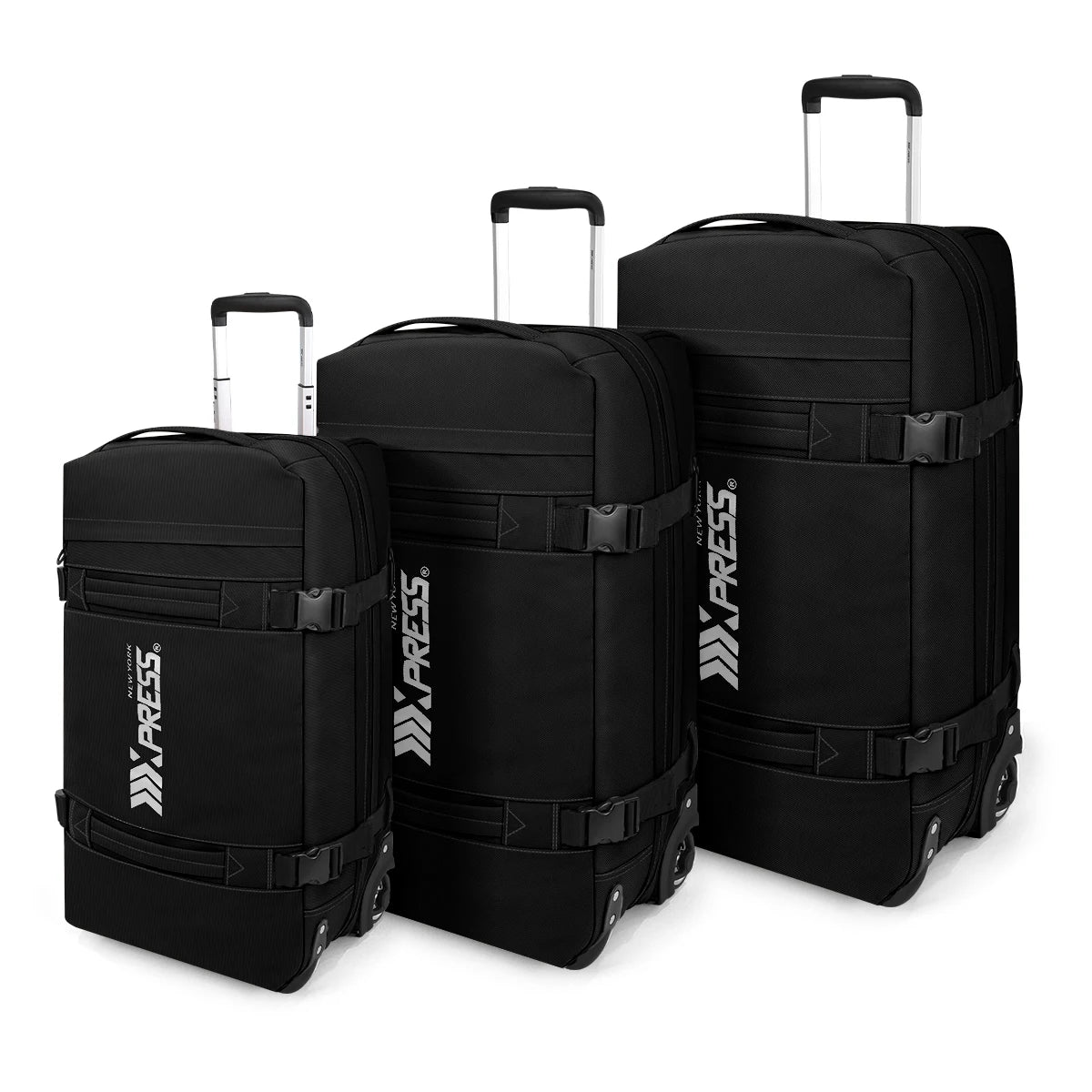 New York XPress Waterproof Rolling Duffel Set Three Piece Luggage