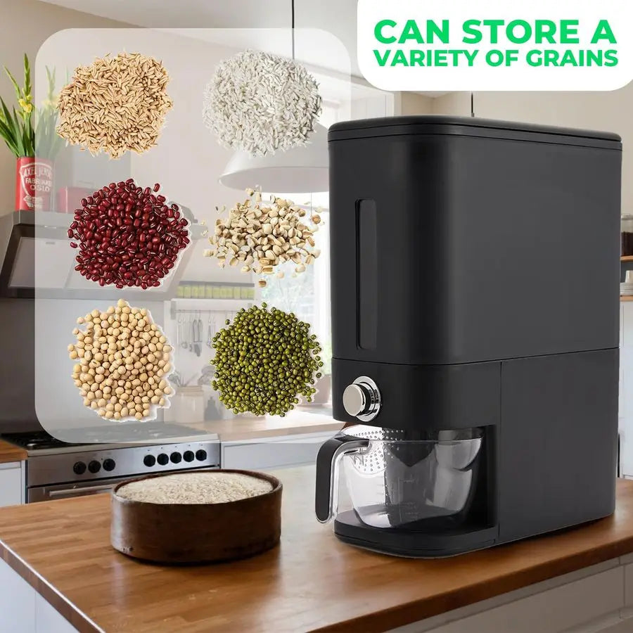 Rice Storage Container Airtight Dispenser with Sponge and Measuring Cup