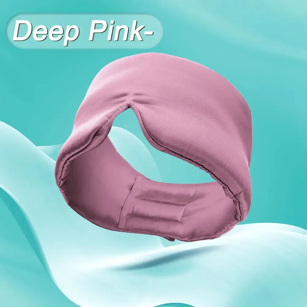 Mulberry Silk Sleep Mask With Adjustable Headband For Travel