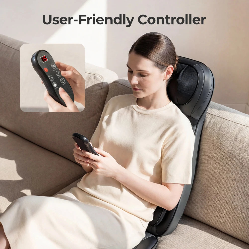 HIMOUTA Shiatsu Neck Back Massager With Heat And Adjustable Intensity