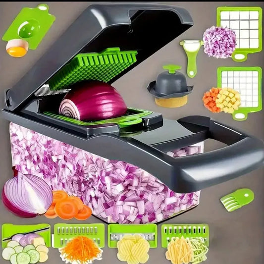 Safe Mandoline Slicer Plus Adjustable Vegetable Chopper With Detachable Blades