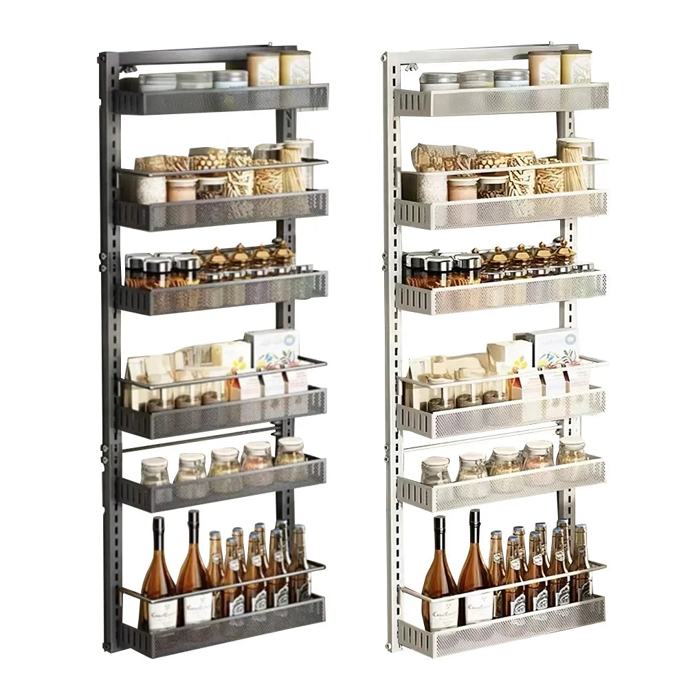 HiMISS Six Tier Over Door Pantry Organizer With Adjustable Baskets