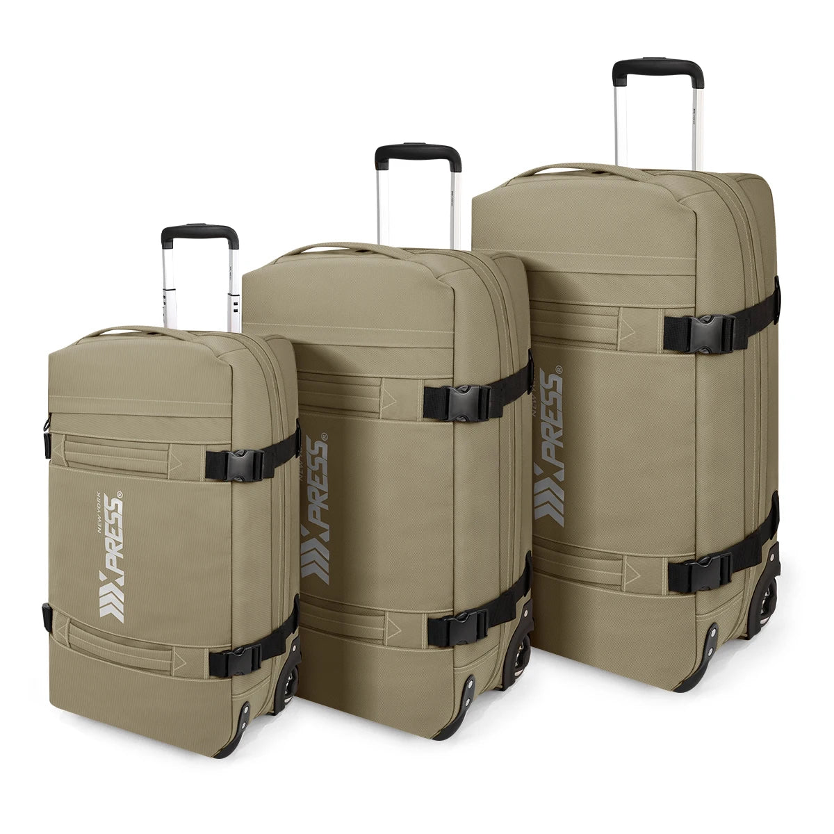 New York XPress Waterproof Rolling Duffel Set Three Piece Luggage