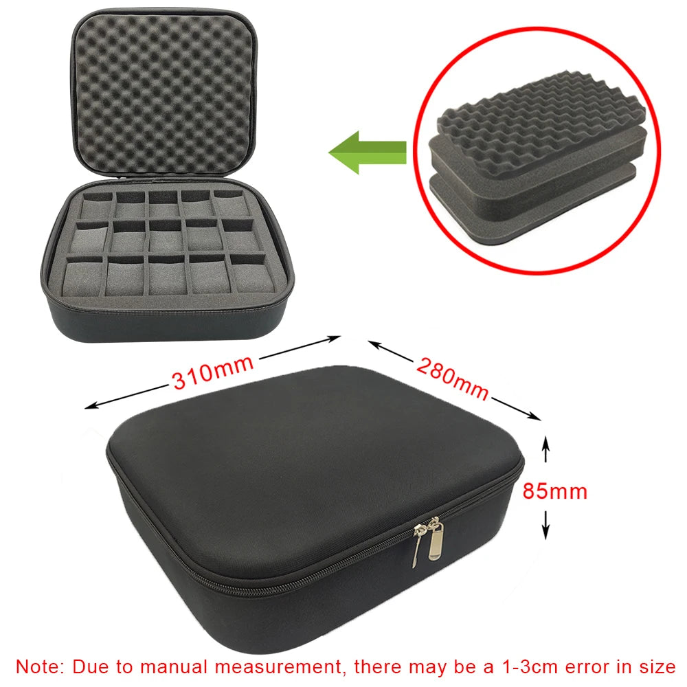 Portable Watch Box EVA Storage Case Organizer With Shockproof Canvas