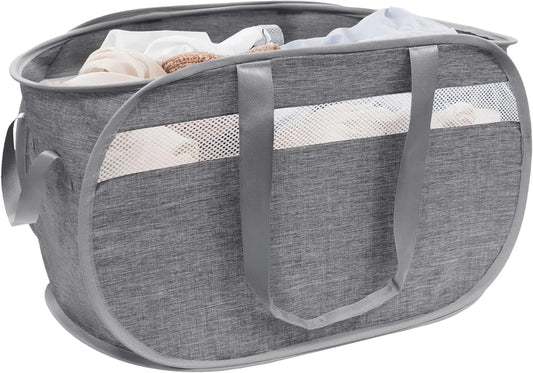 Collapsible Laundry Basket Foldable Pop Up Hamper With Handles Durable