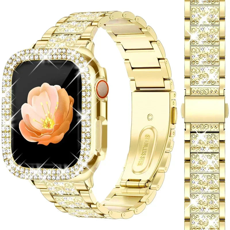 PEO Diamond Case and Strap for Apple Watch SE Unisex
