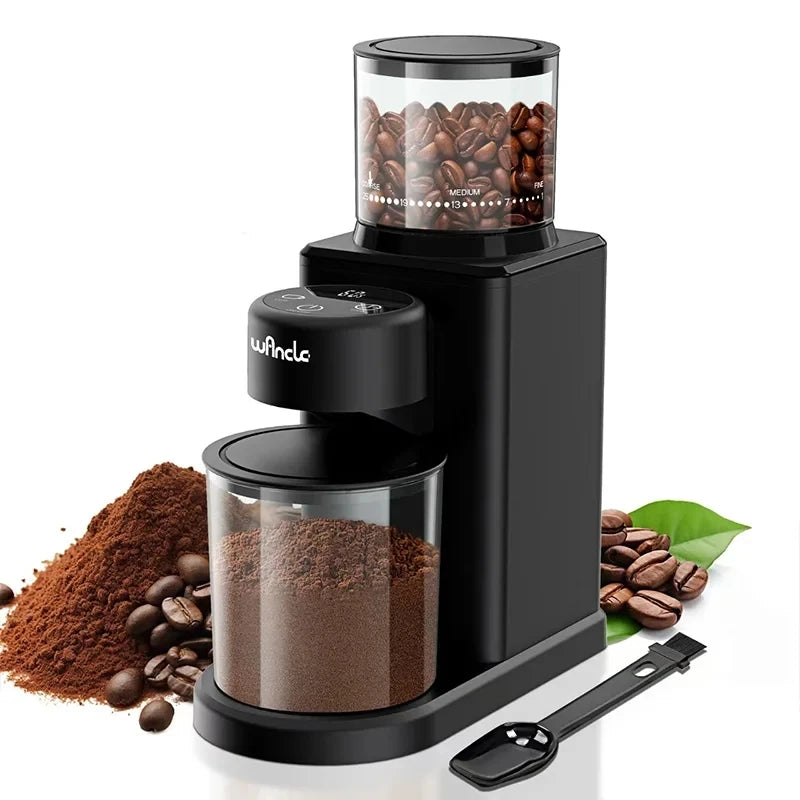 KIRAINAFLY Automatic Conical Burr Coffee Grinder Touchscreen