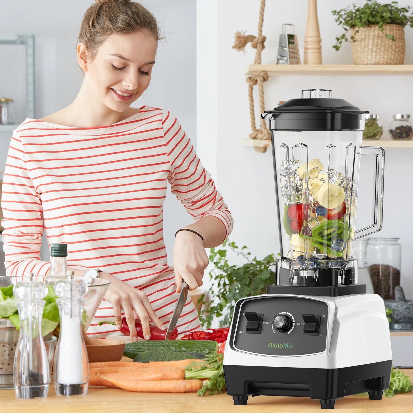 Biolomix 2200W Heavy Duty Blender Mixer Juicer For Smoothies