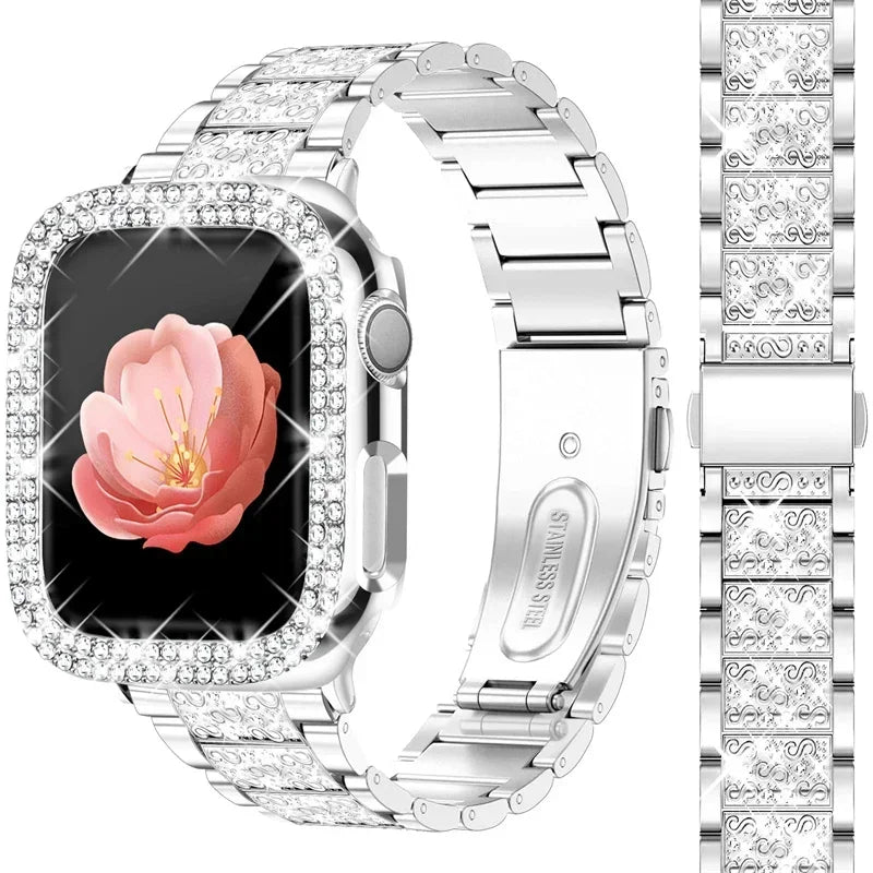 PEO Diamond Case and Strap for Apple Watch SE Unisex