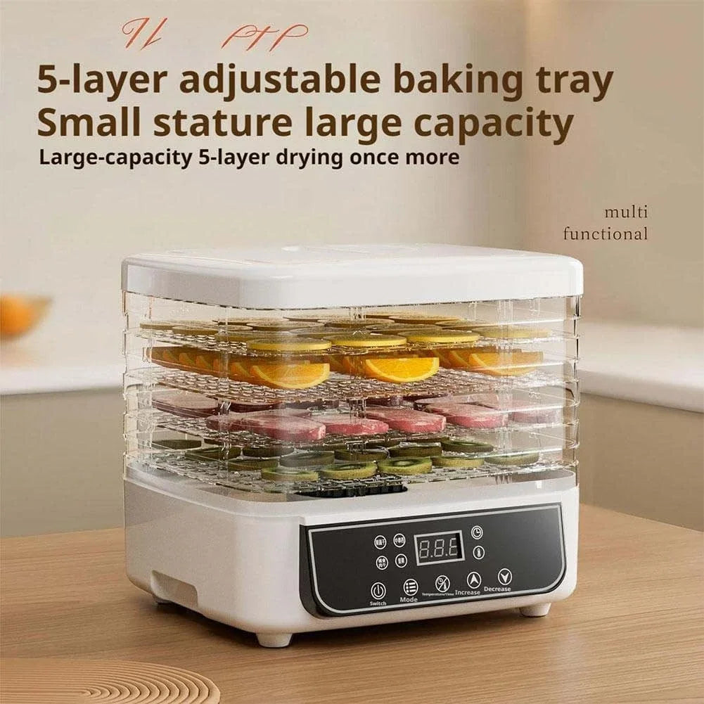 Five Layer Food Dehydrator For Fruit And Vegetables Adjustable Temperature