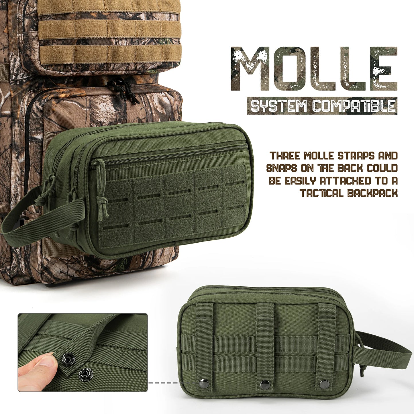 ReFire Gear Tactical Toiletry Bag With Molle Pouches