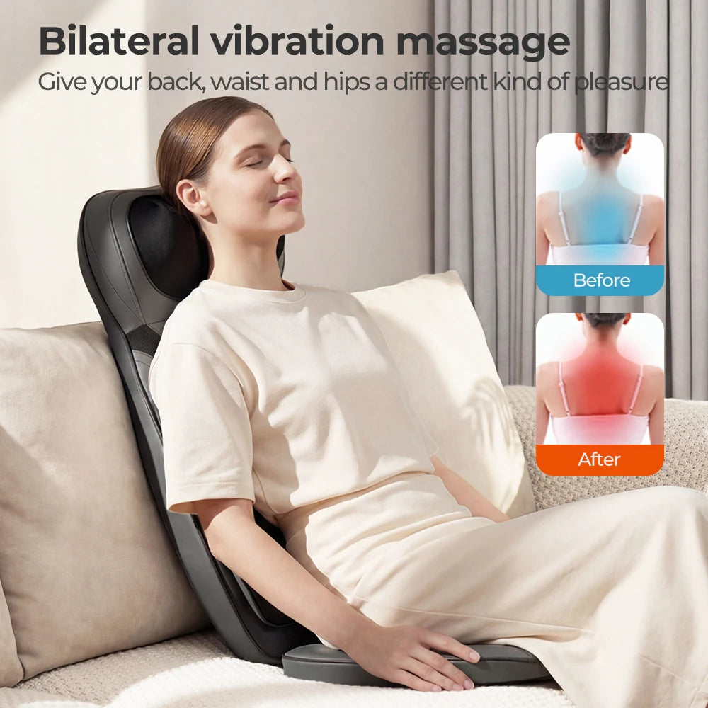 HIMOUTA Shiatsu Neck Back Massager With Heat And Adjustable Intensity