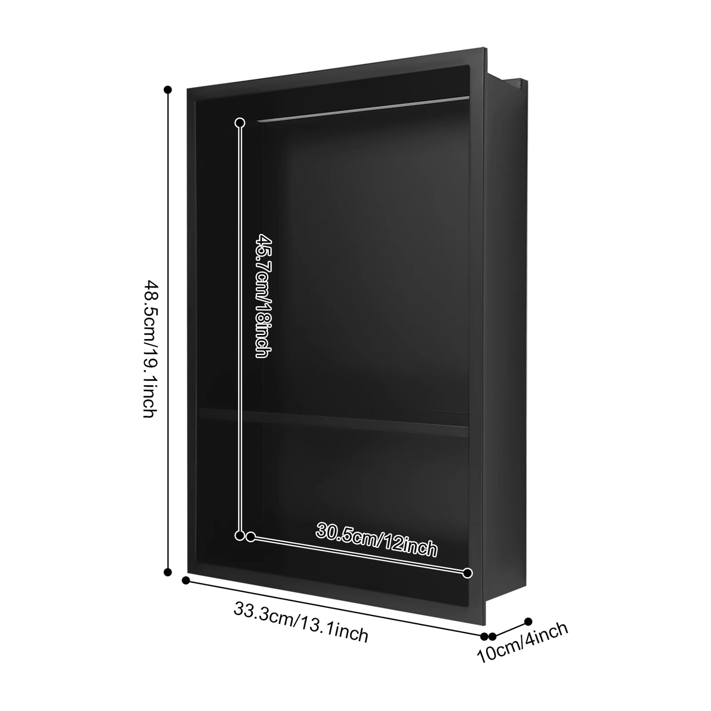 Stainless Steel Shower Niche LED Light Multi Tier Wall Storage
