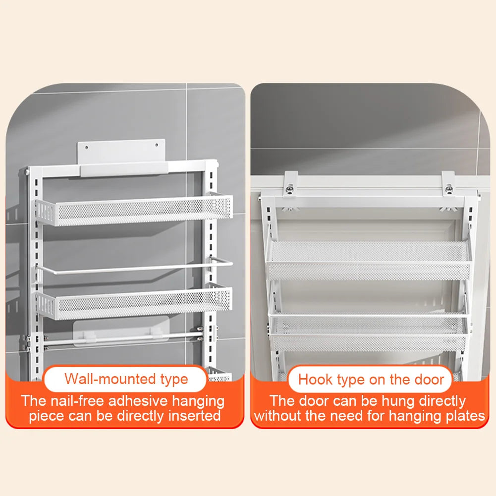 HiMISS Six Tier Over Door Pantry Organizer With Adjustable Baskets